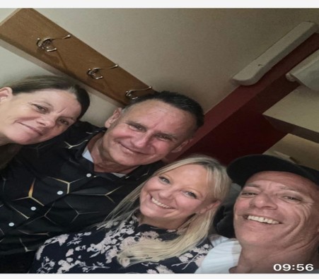 Rob Montgomery enjoying time with family and friends after his recovery.